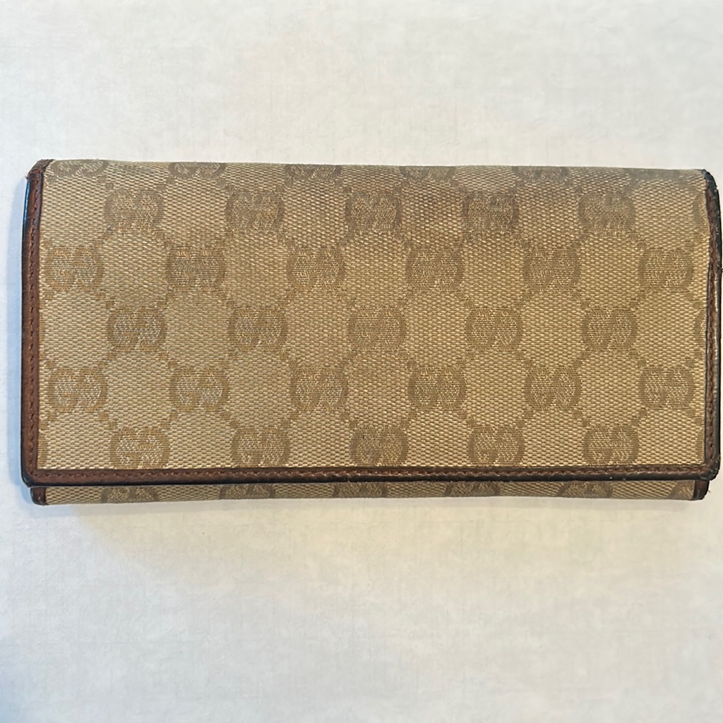 Gucci Tan And Brown Wallet
